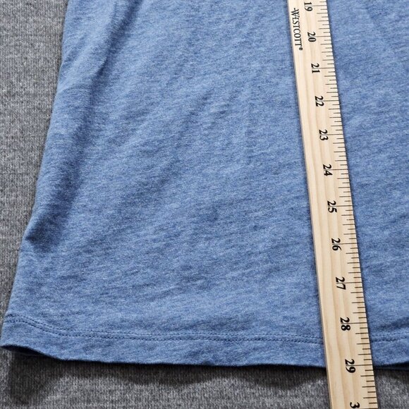 Vineyard Vines T Shirt Mens M Blue Pink Whale Print LS Preppy Pocket 1V0923 FLAW - Picture 7 of 14